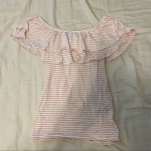 Hollister Striped Off Shoulder Top
